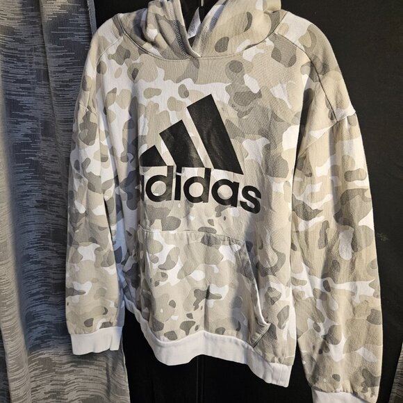 Adidas Urban Camo Pullover Hoodie Sweatshirt Boy's Size Large (14/16) - Picture 2 of 6